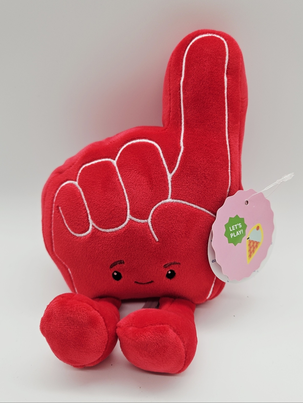 GIGGLE SCAPE | red game day finger collectible 9" plush stuffie stuffed toy